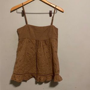 Juicy Couture adjustable strap top, side zip, all cotton, size 6